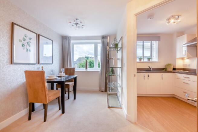 Dining area and kitchen